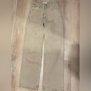 Abercrombie & Fitch Beige High-Rise Jeans
